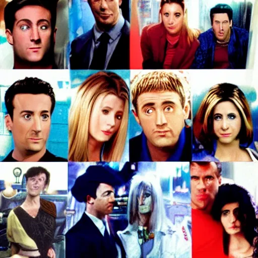 Prompt: the TV show friends in the style of bladerunner