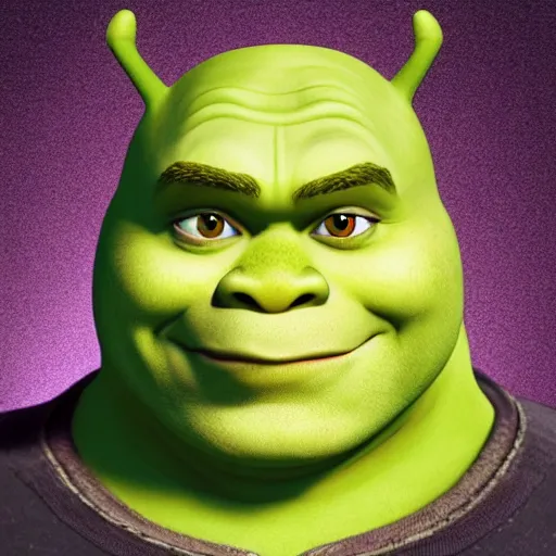 shrek with red eyes, head shot | Stable Diffusion