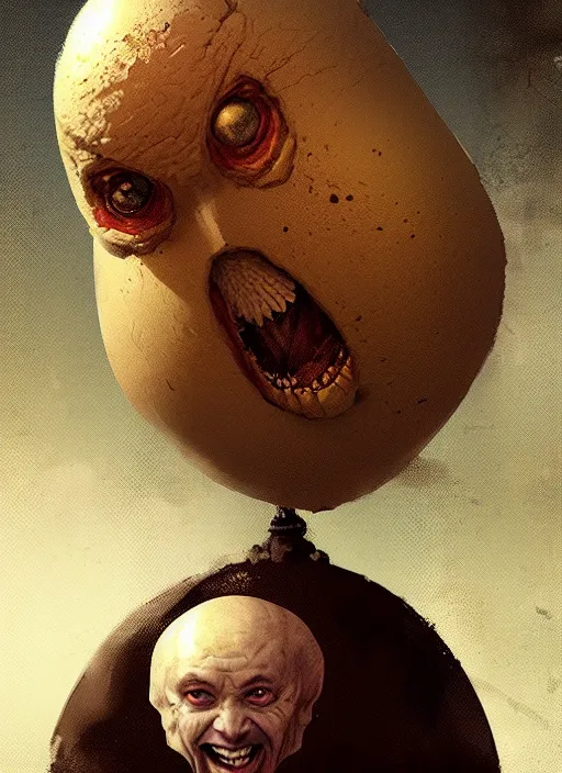 Image similar to portrait of the humpty dumpty by greg rutkowski