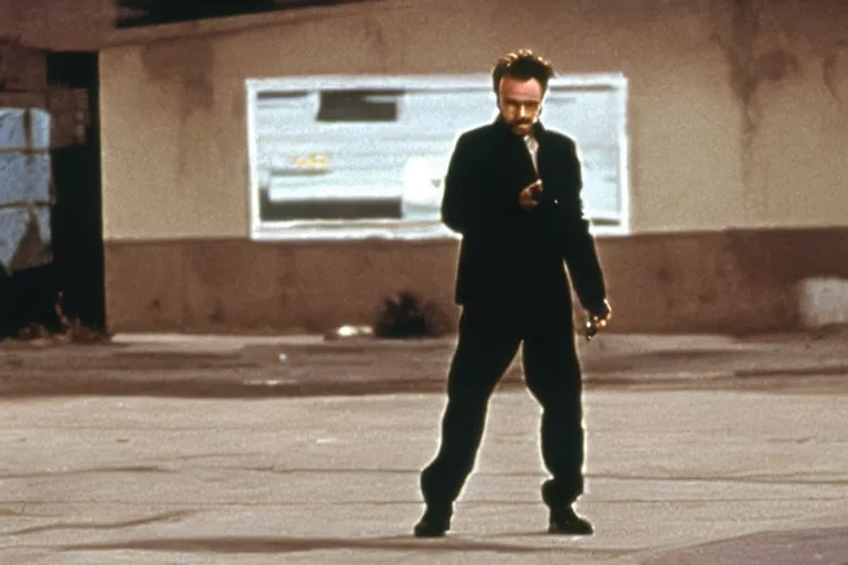 Image similar to jesse pinkman in reservoir dogs, film still