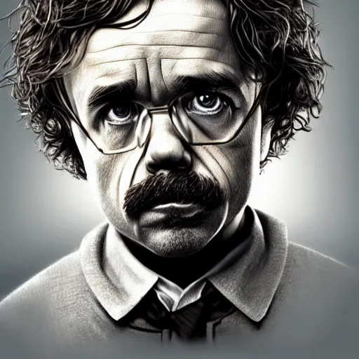 Prompt: peter dinklage as albert einstein!, digital painting, extremely detailed, 4 k, intricate, brush strokes, mark arian, artgerm, bastien lecouffe - deharme