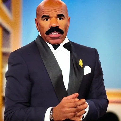 Image similar to steve harvey with hair and no mustache