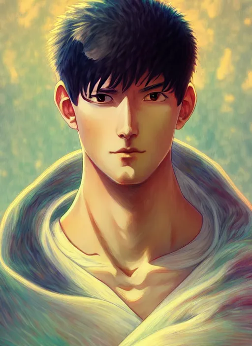 Prompt: handsome saitama, half body shot, path traced, fightهing, highly detailed, high quality, digital painting, alena aenami, lilia alvarado, shinji aramaki, karol bak, alphonse mucha, tom bagshaw