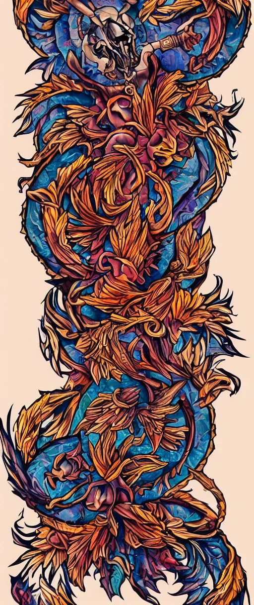 Image similar to eternal peyote fire, awardwinning tattoo concept art on white background