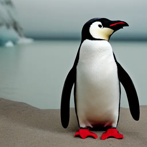 Prompt: a Jedi penguin hybrid, a Jedi crossed with a penguin