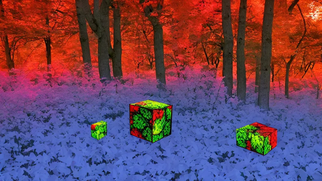 Image similar to infrared indescribable hub cube ( s ) in nature