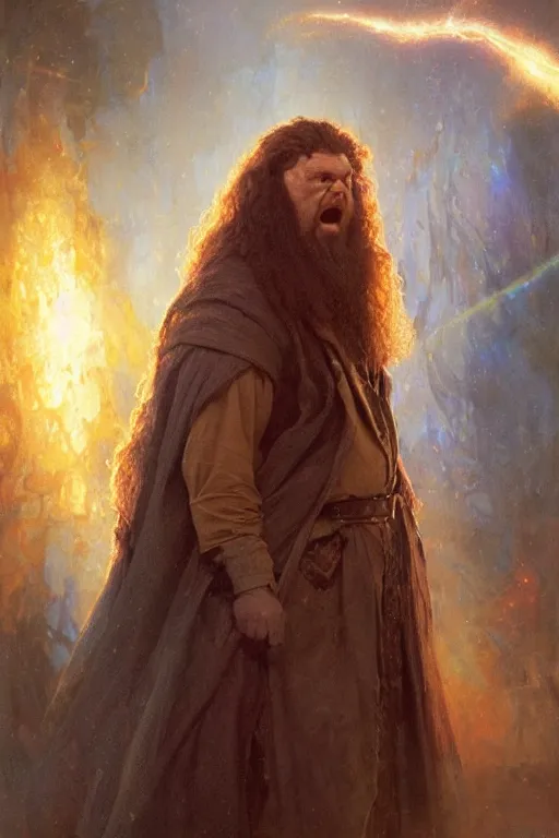 Prompt: hagrid as doctor who, radiant light, caustics, heroic, bright iridescent light, by gaston bussiere, bayard wu, greg rutkowski, maxim verehin bloom dramatic lighting