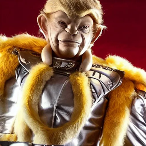 Image similar to donald trump is dressing as sun wukong, cosplay of sun wukong