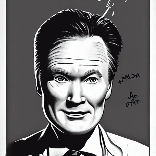 Prompt: conan o'brien, by john blanche