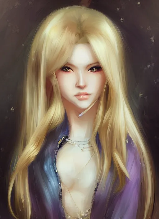 Image similar to blonde princess by wlop