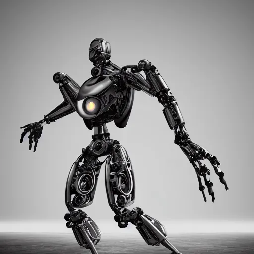 Prompt: advanced robust masculine robotic cyborg design, studio octane render