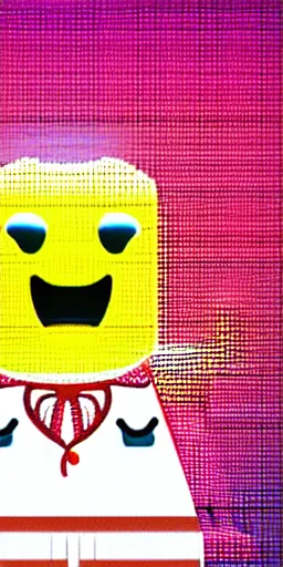 Prompt: Scary Lego character, bright colors, 3D, 4k, plain background as done by Pixar