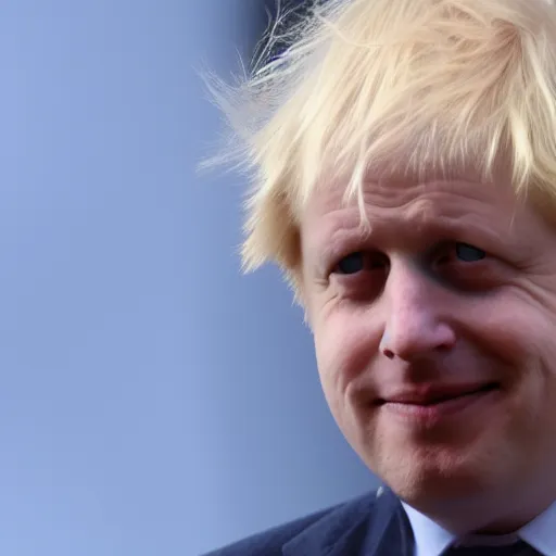 Prompt: boris johnson is a baby and has super cute hair high quality