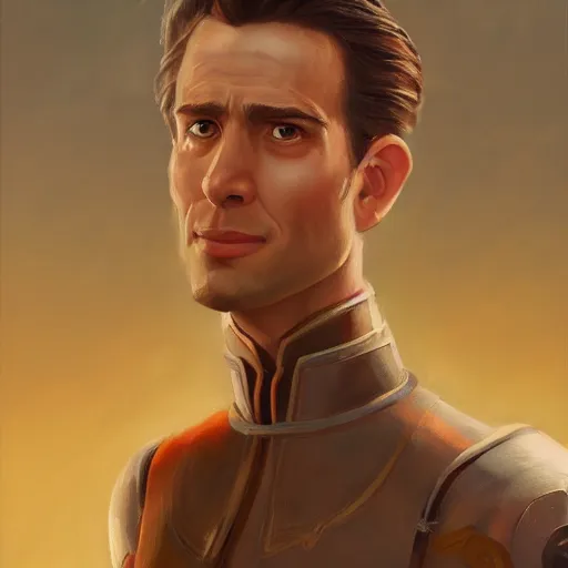 Image similar to a portrait of a hero in a disney movie, oil painting, pale colors, high detail, 8 k, wide angle, trending on artstation,