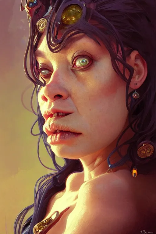 Prompt: portrait of the ugliest woman in the world, looking at camera, intricate, elegant, stylish, fantasy, extremely detailed, digital painting, artstation, concept art, smooth, sharp focus, illustration, stunning lighting, art by artgerm and greg rutkowski and alphonse mucha and simon stalenhag