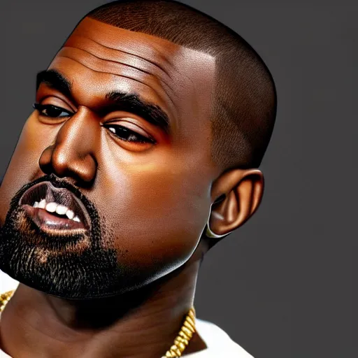 Image similar to Kanye West morphing into a goat, high detail, 4k