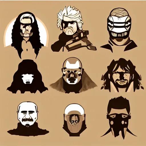 Prompt: face icon vector minimalist mad max beyond thunderdome by artstation loftis cory fanart