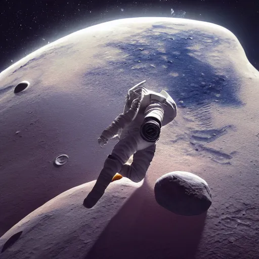 Image similar to apollo 8 earthrise cowboy in space, octane render, blender render, unreal engine, 3 5 mm