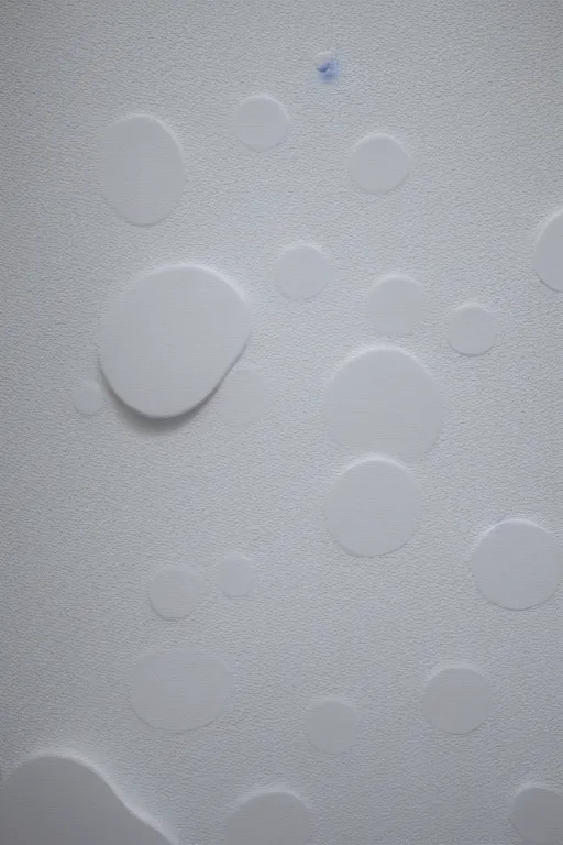 Prompt: white abstract blob shapes by daniel arsham and raoul marks, smooth, all white features on a white background