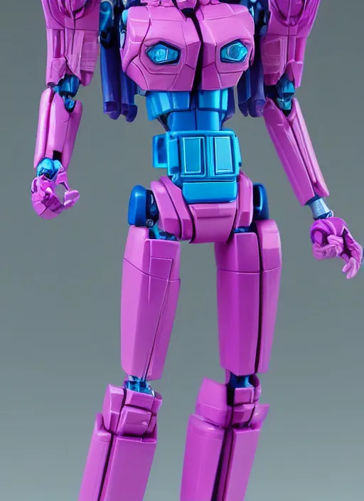 Image similar to Transformers Autobot Daphne Blake action figure from Transformers: Robots in Disguise (2015), symmetrical details, by Hasbro, Takaratomy, tfwiki.net photography, product photography, official media