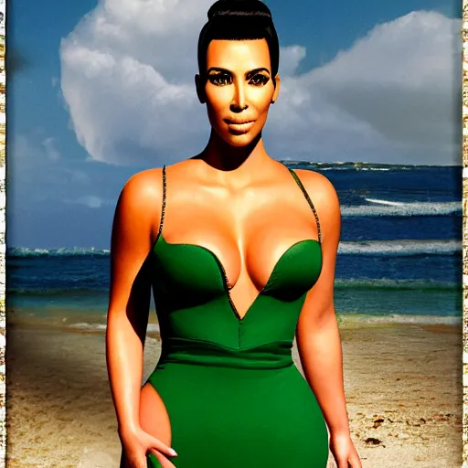 Image similar to kim kardashian as borat in borat, 8k resolution, full HD, cinematic lighting, award winning, anatomically correct