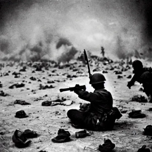 Image similar to the war, by robert capa,