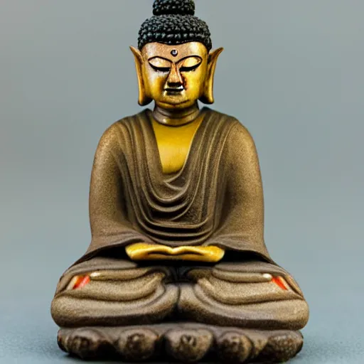 Image similar to female darth vader as buddha statue, 5 5 mm