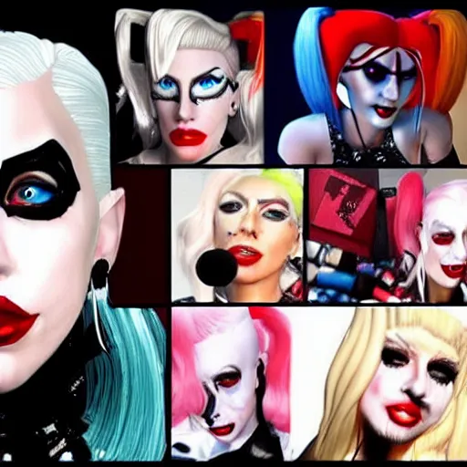 Prompt: lady gaga play harley quinn, unreal engine