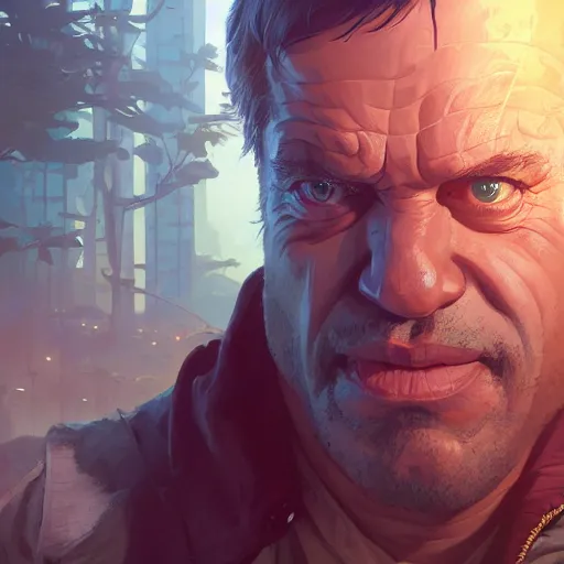 Prompt: highly detailed portrait venong hulk gta v, stephen bliss, unreal engine, fantasy art by greg rutkowski, loish, rhads, ferdinand knab, makoto shinkai and lois van baarle, ilya kuvshinov, rossdraws, tom bagshaw, global illumination, radiant light, detailed and intricate environment