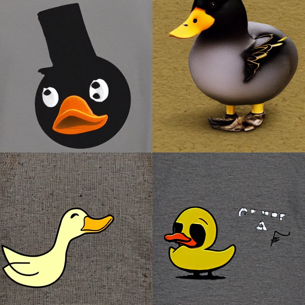 Prompt: a gangsta duck