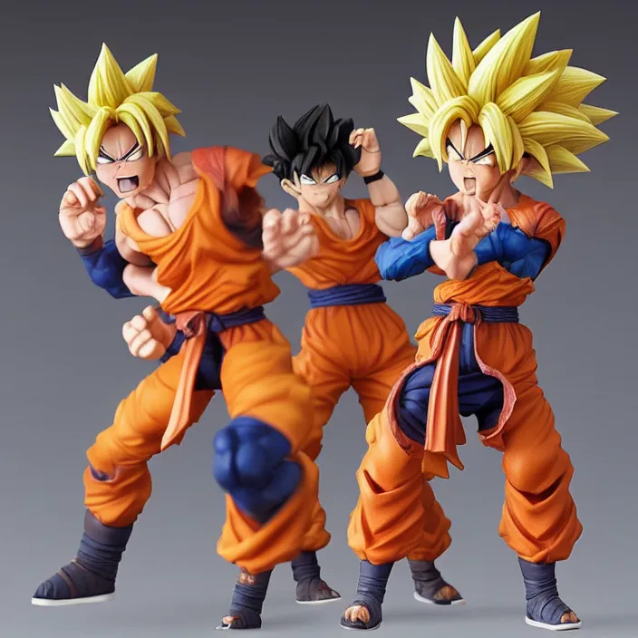 Image similar to real abomination Son Goku, imsorryjon, Realistic Son Goku, figurine, detailed product photo