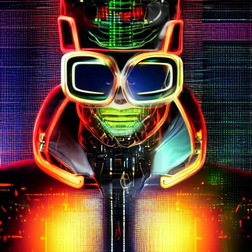 Image similar to cybernetic cyber cyberpunk Jamiroquai. Hd photo award winning