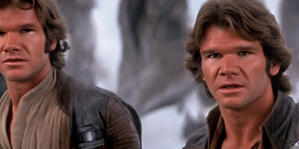 Image similar to han solo closeup shot, from the original starwars