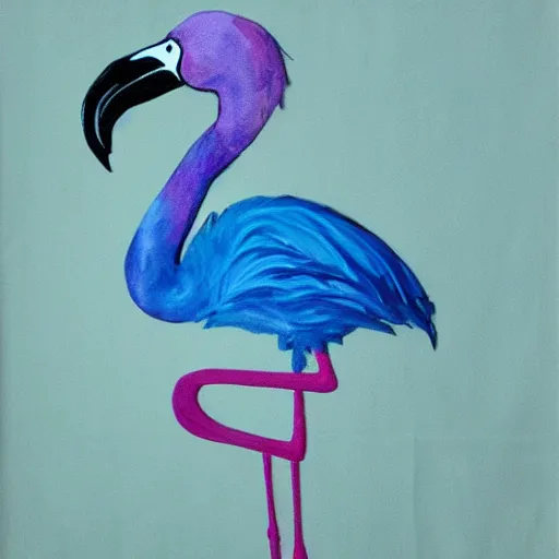 Image similar to blue flamingo