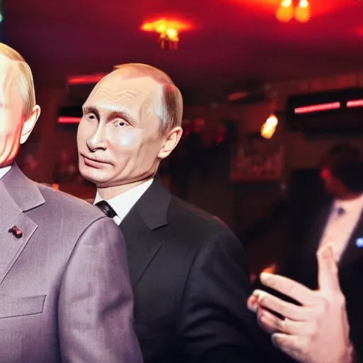 Image similar to vladimir putin in gay bar