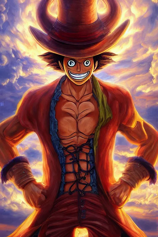 Image similar to anthropomorphic dragon as a luffy, oil on canvas, intricate, portrait, 8 k highly professionally detailed, hdr, cgsociety