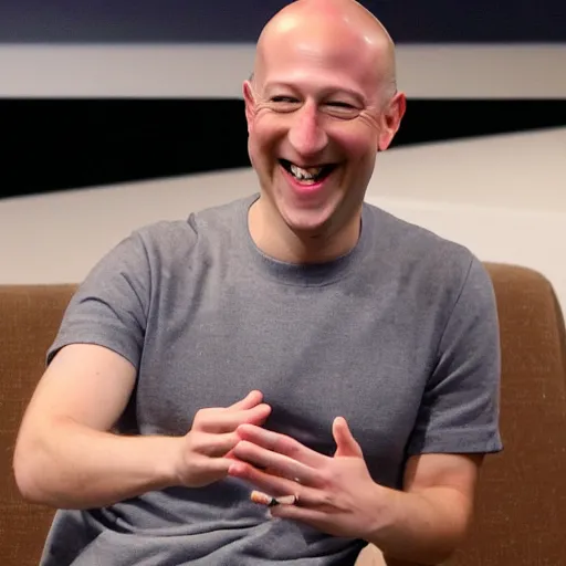 Prompt: a bald bald bald bald bald bald bald bald bald bald bald bald bald bald bald bald mark zuckerberg with smile on his face