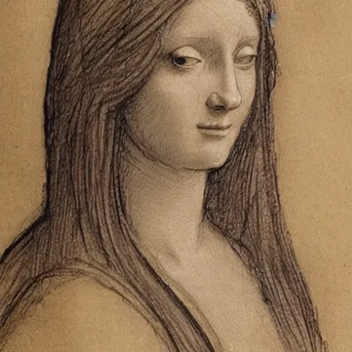 Image similar to of leonardo davinci drawing a beautiful girl from today 2 0 2 2 lots of loose sketches