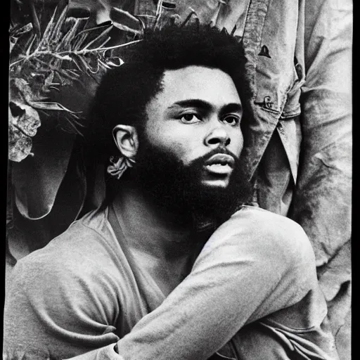 Image similar to Portrait of Jaylen Brown, Jaylen Brown as Che Guevara, Guerilla Heroico, Black and White, Photograph by Alberto Korda, inspiring, dignifying, national archives