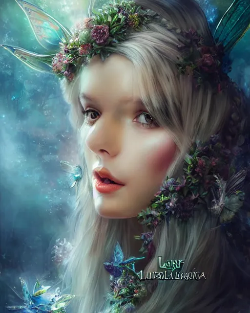 Image similar to a beautiful female fairy, 8 k, hyperrealistic, hyperdetailed, full body length, fantasy portrait by laura sava