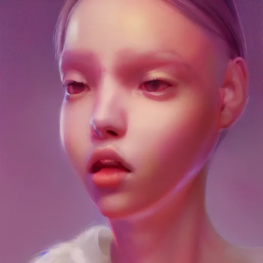 Image similar to a beautiful portrait of huggy wuggy from poppy playtime video game, oil painting, Yuumei, Yanjun Cheng, unreal 5, DAZ, hyperrealistic, octane render, RPG portrait, dynamic lighting, fantasy art, beautiful face