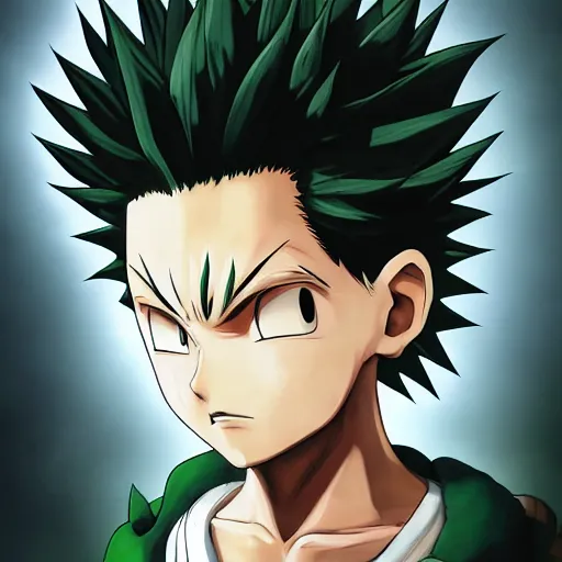 Image similar to portrait innocence of Gon HunterxHunter, dynamic lighting, cinematic, establishing shot, extremely high detail, photo realistic, cinematic lighting, oil painting, intricate line drawings, 8k resolution