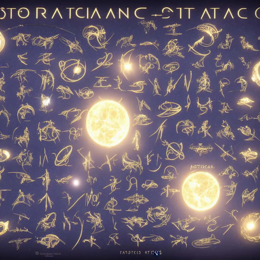 Image similar to astrological signs, futuristic, unreal engine