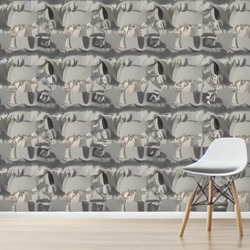 Image similar to modern kitchen wallpaper pig design. pigs on the wall expensive