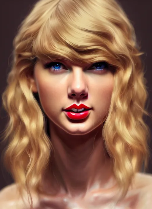 Image similar to 3 / 4 view of a portrait of taylor swift, evangelion, au naturel, hyper detailed, digital art, trending in artstation, cinematic lighting, studio quality, smooth render, frostbite 3 engine rendered, art style by klimt and nixeu and ian sprigger and wlop and krenz cushart