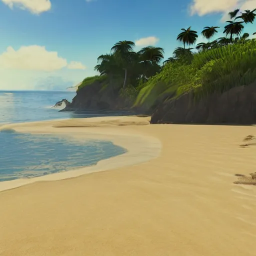 Prompt: very beautiful beach landscape, unreal engine