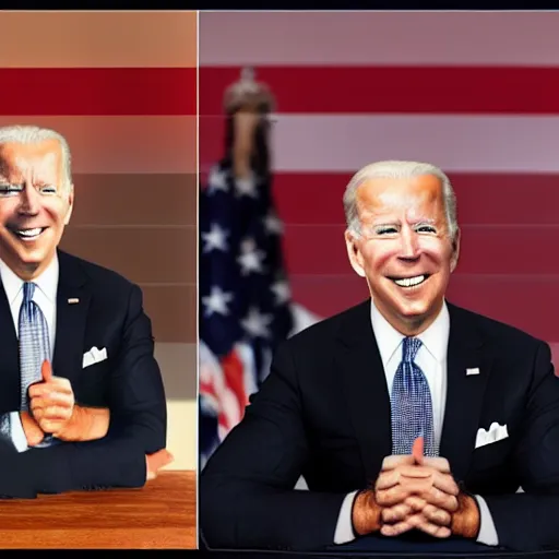 Image similar to the head of joe biden photoshopped onto a gorrilla's body, full - body shot