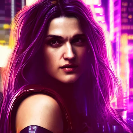 Image similar to katie mcgrath portrait, cyberpunk 2 0 7 7, cyberpunk judy alvarez, photorealistic, ultra detailed, neon, octane, bokeh, cinematic lighting, cyber, cyberpunk city, studio quality, feature, scars, cyberface, 8 k