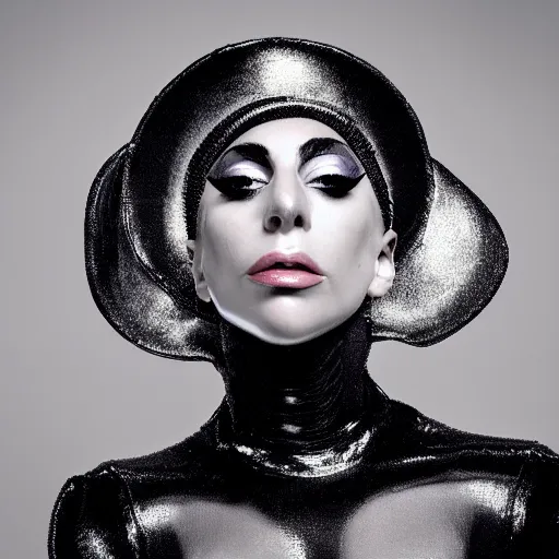 Image similar to award winning portrait of lady gaga, photo by mark mann