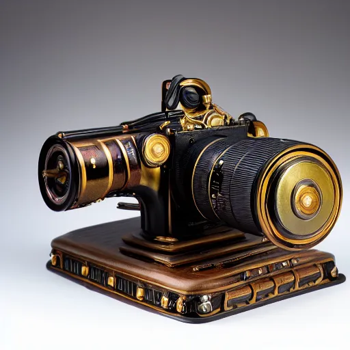 Image similar to steampunk airship Canon DSLR 35mm 8k product photo